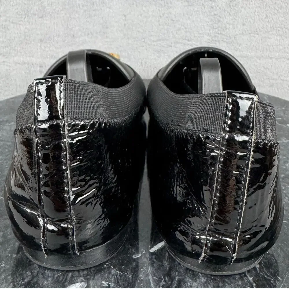 Tory Burch Caroline Black Patent‎ Leather Flat Ballet Shoes Women’s Size 6.5M US